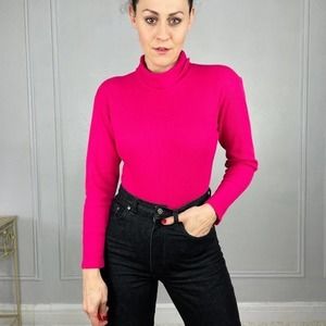 Vintage 90s pink‎ turtleneck bodysuit